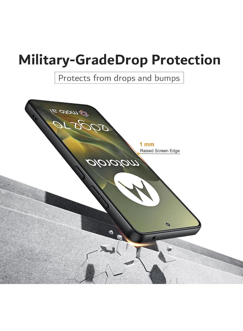 Case for Motorola Edge 70 Soft Silicone TPU Case Cover Matte Black Protective Rubber Slim Fit Drop Protection Designed for Moto Edge 70 - Image 5